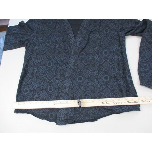 Fresh Produce Top Small Womens Cardigan Open Front Floral Blue Black Casual - Picture 7 of 13